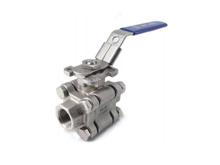 3PC Fire-proof Ball Valve With Mounting Pad 2000PSI
