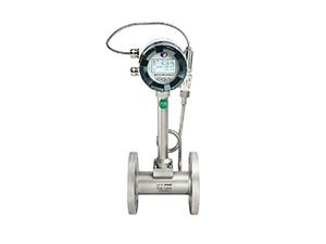 Flange integrated type temperature and pressure compensated vortex street