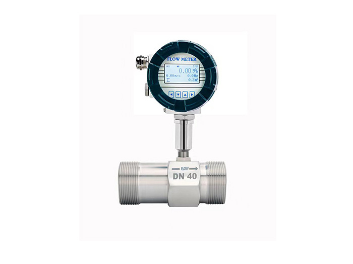 Threaded turbine flow meter