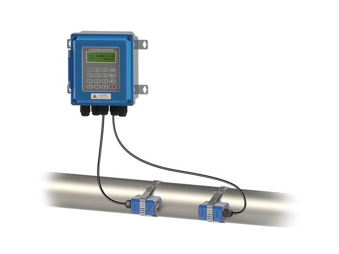 Wall mounted external mounted ultrasonic flowmeter