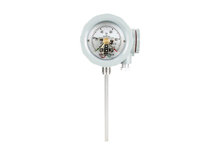 Electrical contact bimetal thermometer