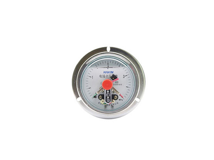 Dry spring electric contact pressure gauge